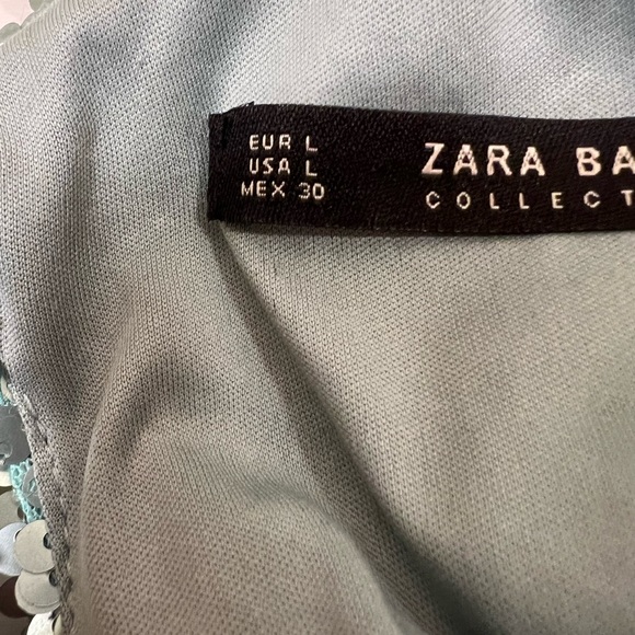 Zara Shimmering Green Sequin Mini Dress - Picture 15 of 15